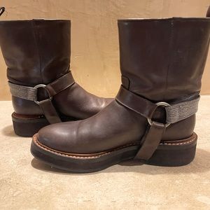 BRUNELLO CUCINELLI BROWN BOOTS